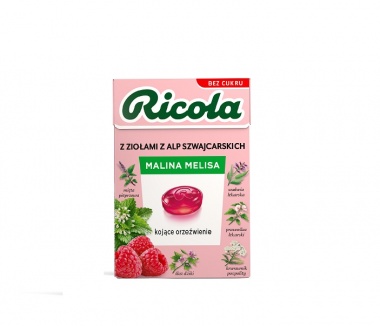 Ricola cukierki ziołowe Malina Melisa 27,5 grama