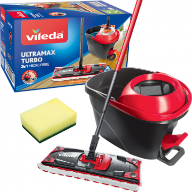 Mop obrotowy Vileda Ultramax + zmywak Rainbow 1 szt.