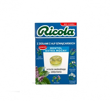 Ricola cukierki ziołowe Alpejska Świeżość - Mentol 27,5 grama