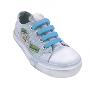 Sznurowadła silikonowe dla dzieci jasny niebieski