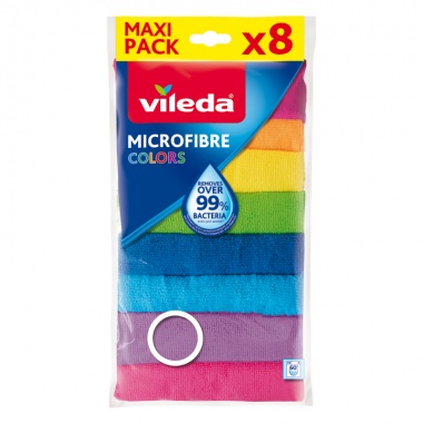 VILEDA Ściereczka Mikrofibra COLORS 8 szt.