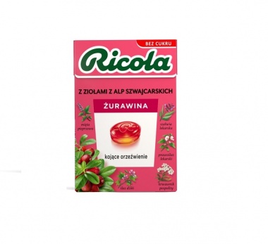 Ricola cukierki ziołowe Żurawina 27,5 grama