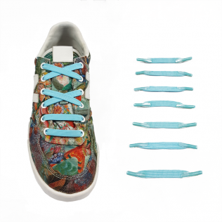 Elastyczne sznurówki materiałowe jasny niebieski