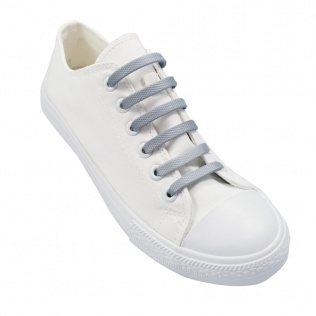 Sznurowadła silikonowe dla dorosłych srebrne