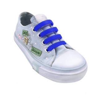 Sznurowadła silikonowe dla dzieci niebieskie