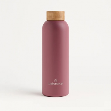 WATERDROP TERMO stalowa butelka róż mat 600ml