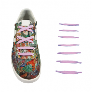 Elastyczne sznurówki materiałowe jasny fiolet