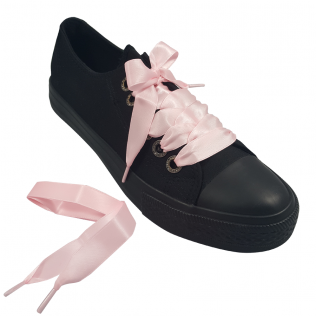 Sznurowadła satynowe wstążki różowe