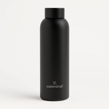 WATERDROP TERMO stalowa butelka czarny mat 600ml