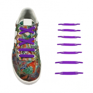 Elastyczne sznurówki materiałowe fioletowe